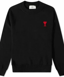 AMI Small A Heart Crew Knit