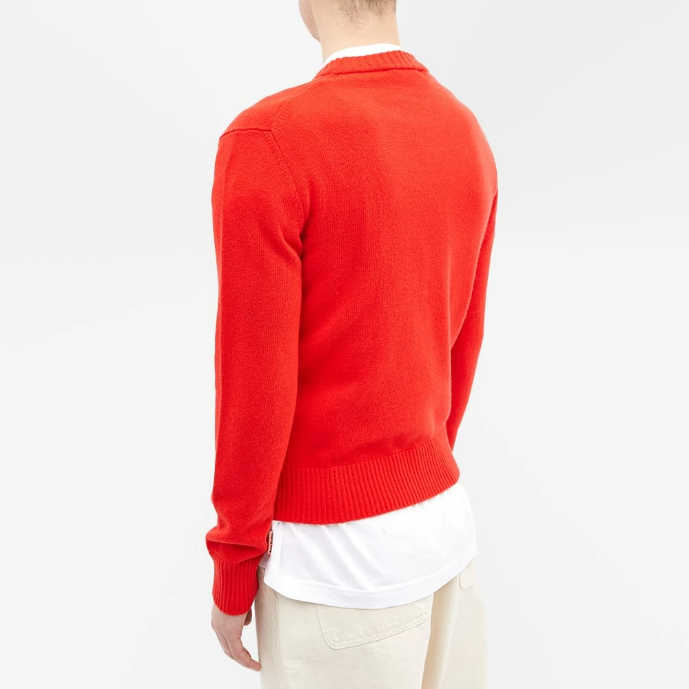 AMI Tonal Small Heart Crew Knit 3 AMI Tonal Small Heart Crew Knit - Image 3