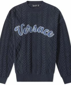 Versace Varsity Intarsia Knit
