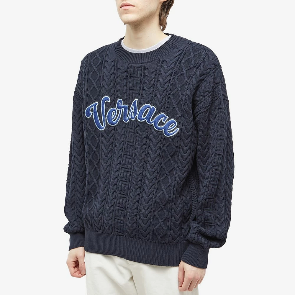 Versace Varsity Intarsia Knit 3 Versace Varsity Intarsia Knit - Image 3