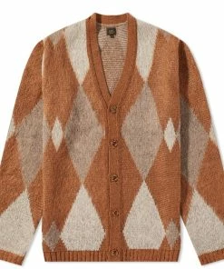 Rats Argyle Mohair Knit Cardigan
