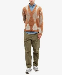 Rats Argyle Mohair Knit Cardigan -Outlet Sweaters Store 12 01 2023 LL 22 RN 1010 BR m4 1