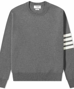 Thom Browne Milano Four Bar Stripe Crew Knit