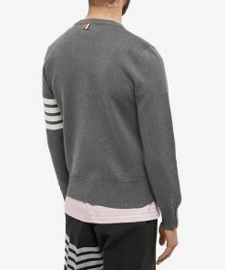 Thom Browne Milano Four Bar Stripe Crew Knit 7 Thom Browne Milano Four Bar Stripe Crew Knit -Outlet Sweaters Store 12 05 2022 EC MKA202A 00219 035 3 1