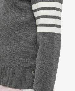 Thom Browne Milano Four Bar Stripe Crew Knit 9 Thom Browne Milano Four Bar Stripe Crew Knit -Outlet Sweaters Store 12 05 2022 EC MKA202A 00219 035 5 1