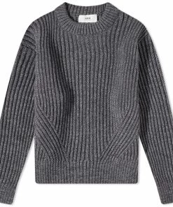 AMI Crewneck Ribbed Sweater