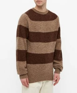 YMC Brushed Lambswool Knit -Outlet Sweaters Store 12 11 2021 LL P8RMD BRN 3 1