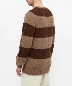 YMC Brushed Lambswool Knit -Outlet Sweaters Store 12 11 2021 LL P8RMD BRN 4 1