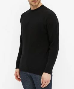 Sunspel Lambswool Crew Knit -Outlet Sweaters Store 12 11 2021 RC MJUM8066 BKAA 7 1
