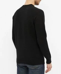 Sunspel Lambswool Crew Knit -Outlet Sweaters Store 12 11 2021 RC MJUM8066 BKAA 8 1