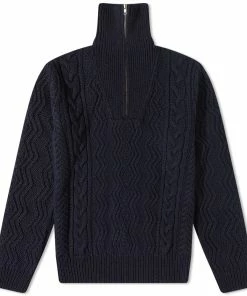 NN07 Roman Half Zip Cable Knit