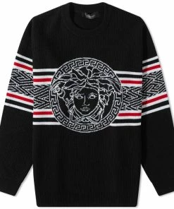Versace Medusa Intarsia Crew Knit