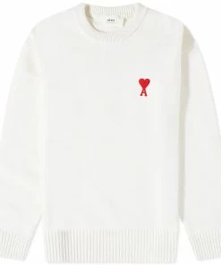 AMI Small A Heart Crew Knit