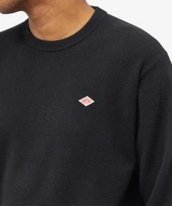 Danton Logo Lambswool Crew Knit -Outlet Sweaters Store 13 12 2022 DB DT D0028 LMW 090 10 1