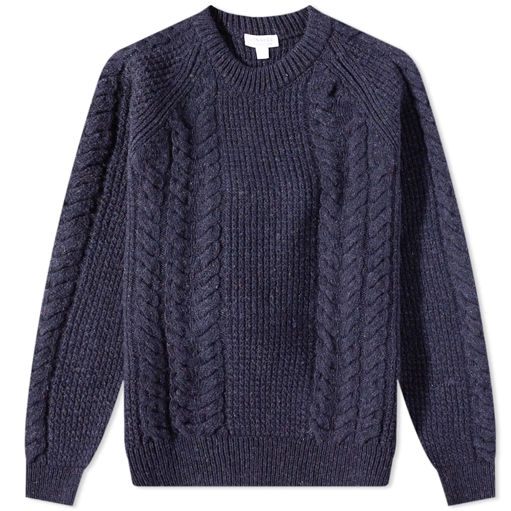 Sunspel Textured Donegal Jumper 1 Sunspel Textured Donegal Jumper