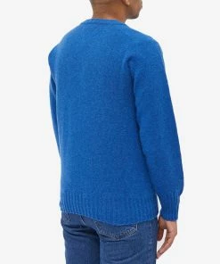 Kestin Brushed Shetland Crew Knit -Outlet Sweaters Store 13 12 2022 LL KHKNAW2202 BLU 3 1