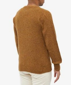 Kestin Brushed Shetland Crew Knit -Outlet Sweaters Store 13 12 2022 LL KHKNAW2202 RST 3 1