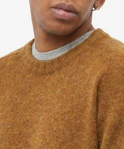 Kestin Brushed Shetland Crew Knit -Outlet Sweaters Store 13 12 2022 LL KHKNAW2202 RST 5 1