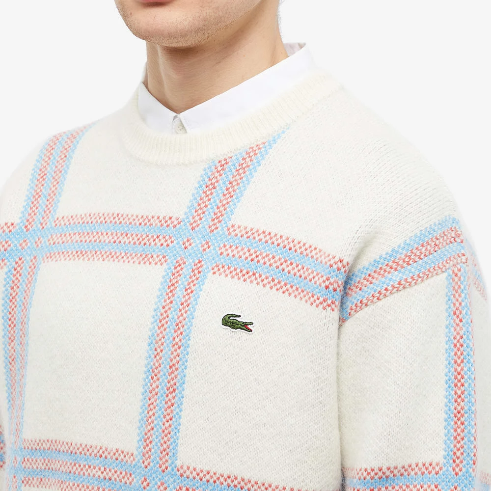 Lacoste Check Wool Crew Knit 5 Lacoste Check Wool Crew Knit - Image 5