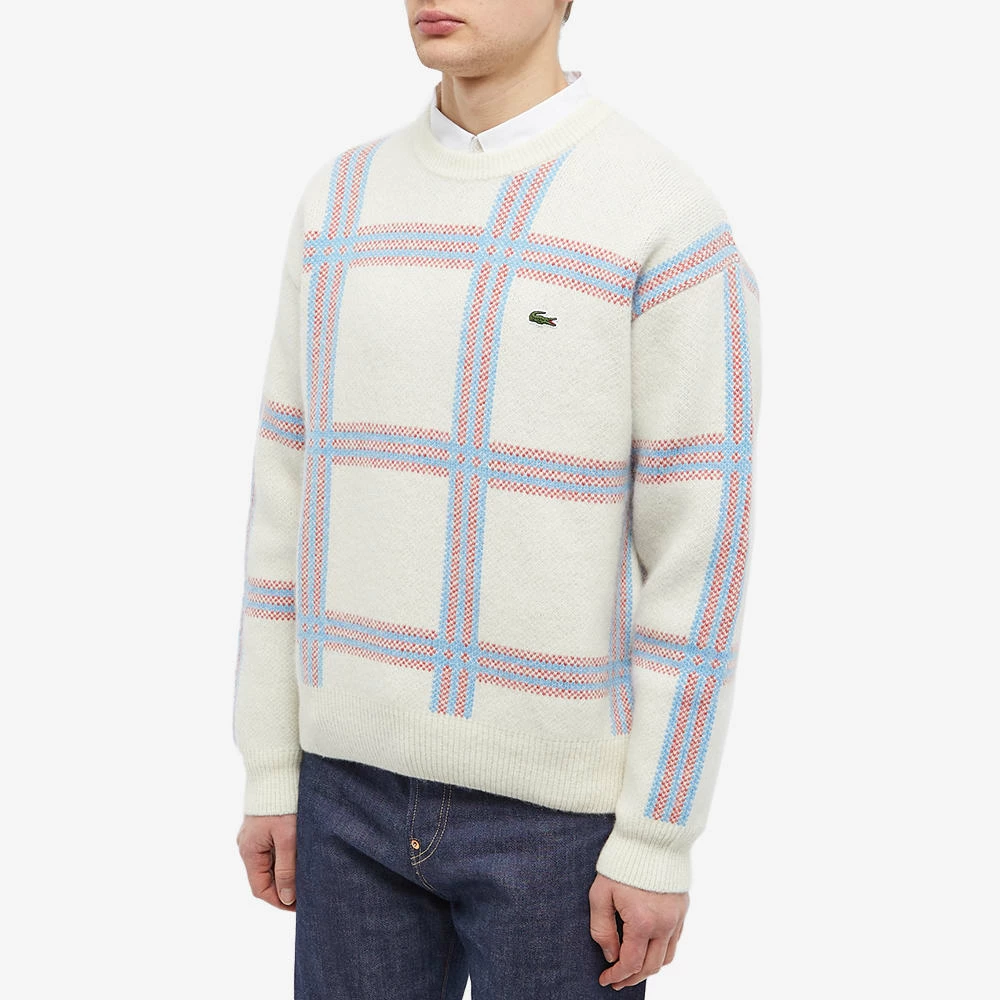 Lacoste Check Wool Crew Knit 2 Lacoste Check Wool Crew Knit - Image 2