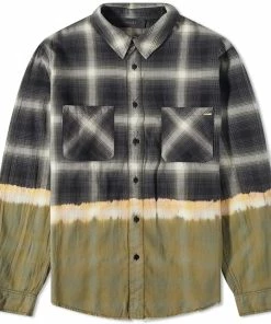 AMIRI Bleach Bandana Plaid Shirt