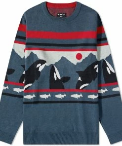 KAVU Highline Jacquard Crew Knit