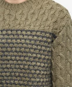 Rag & Bone Check Crew Knit -Outlet Sweaters Store 14 12 2022 jd mbs22hs025pw25 grn 10