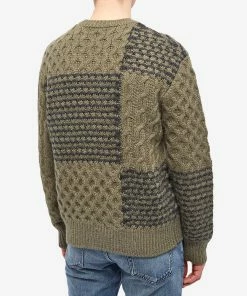 Rag & Bone Check Crew Knit -Outlet Sweaters Store 14 12 2022 jd mbs22hs025pw25 grn 8