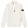 Stone Island Brushed Cotton Fleece Half Zip Sweat
