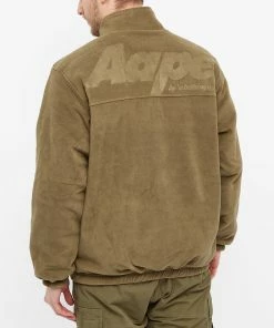 AAPE By A Bathing Ape AAPE Reversible Camo Panel Polar Fleece Jacket -Outlet Sweaters Store 15 12 2021 LL AAPJKM7463XXHBGL 6 1