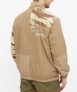 AAPE By A Bathing Ape AAPE Reversible Camo Panel Polar Fleece Jacket -Outlet Sweaters Store 15 12 2021 LL AAPJKM7463XXHBGL 8 1