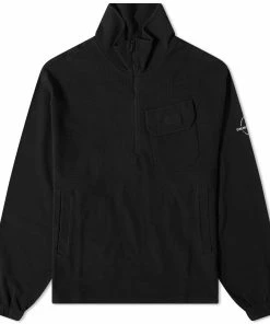 Helmut Lang Waffle Quarter Zip Pocket Fleece