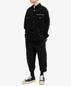 MASTERMIND WORLD Corduroy Over Shirt -Outlet Sweaters Store 16 01 2023 NS MW22S09 SH001 BLK m9 1