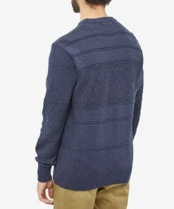 Oliver Spencer Blenheim Crew Knit -Outlet Sweaters Store 16 02 2023 LL OSMK637D PIC01NAV 3 1