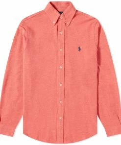 Polo Ralph Lauren Slim Fit Button Down Pique Shirt