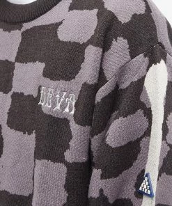 Deva States Skeletal Checkboard Crew Knit 9 Deva States Skeletal Checkboard Crew Knit -Outlet Sweaters Store 16 10 2022 EC DSC4B201F22 10 1