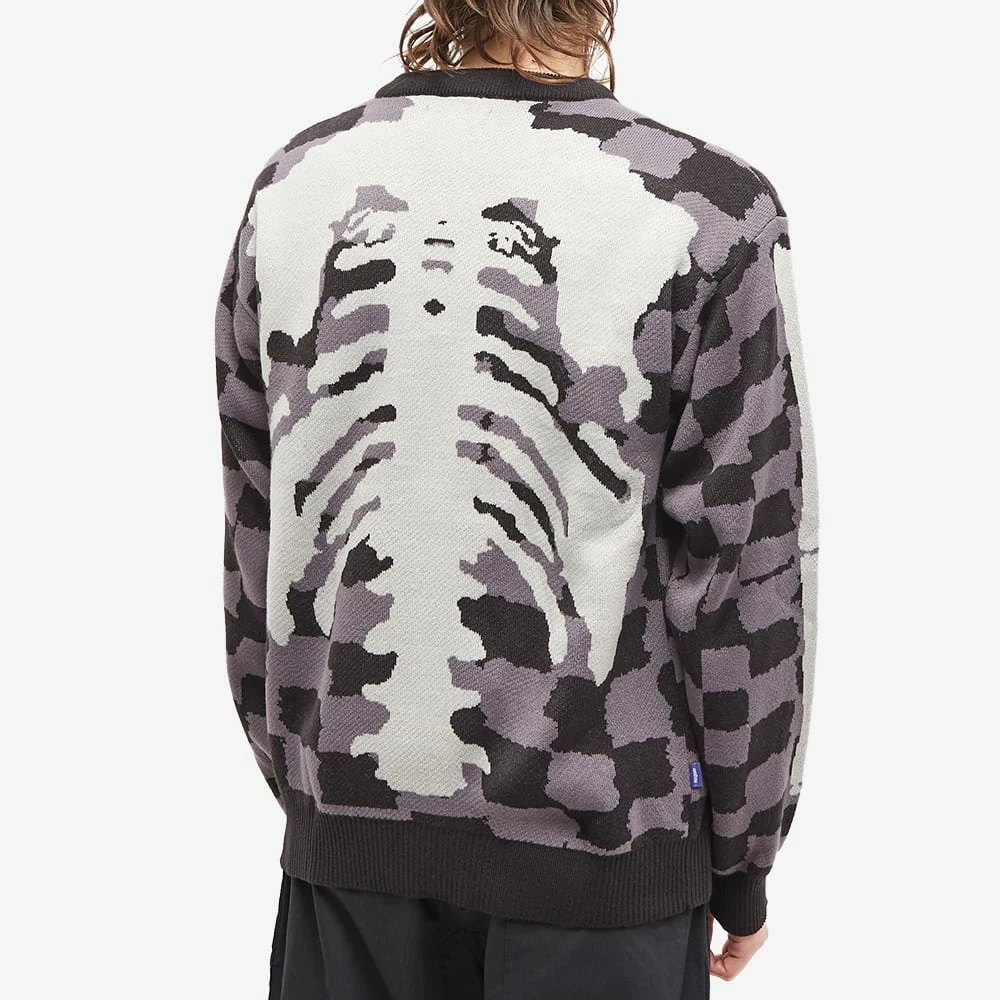 Deva States Skeletal Checkboard Crew Knit 3 Deva States Skeletal Checkboard Crew Knit - Image 3