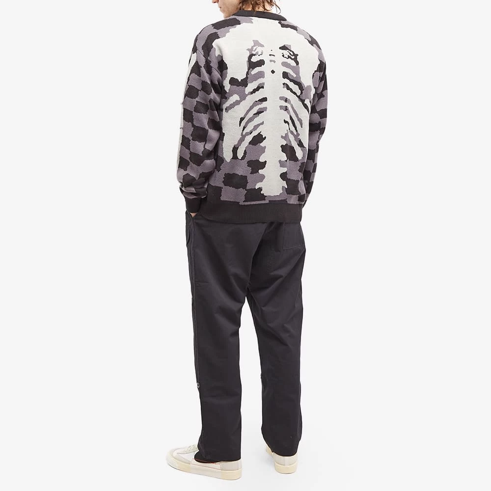 Deva States Skeletal Checkboard Crew Knit 4 Deva States Skeletal Checkboard Crew Knit - Image 4