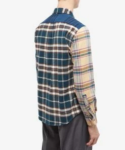 Portuguese Flannel Patchwork 2 Check Shirt -Outlet Sweaters Store 16 10 2022 EC PF PATCHSHRT 8 1