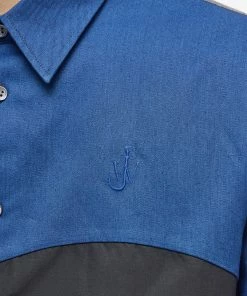 JW Anderson Curved Patchwork Shirt -Outlet Sweaters Store 16 11 2022 SI SH0200 PG0978 929 10 1