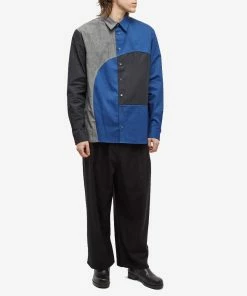 JW Anderson Curved Patchwork Shirt -Outlet Sweaters Store 16 11 2022 SI SH0200 PG0978 929 m9 1