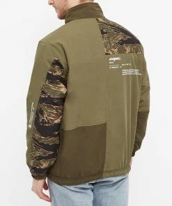 AAPE By A Bathing Ape AAPE Reversible Camo Panel Polar Fleece Jacket -Outlet Sweaters Store 16 12 2021 ML AAPJKM7463XXHKHD 10 1