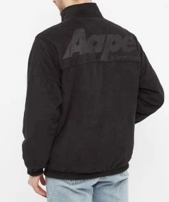 AAPE By A Bathing Ape AAPE Reversible Camo Panel Polar Fleece Jacket -Outlet Sweaters Store 16 12 2021 ML AAPJKM7463XXHKHD 8 1