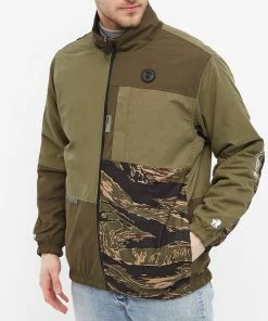 AAPE By A Bathing Ape AAPE Reversible Camo Panel Polar Fleece Jacket -Outlet Sweaters Store 16 12 2021 ML AAPJKM7463XXHKHD 9 1