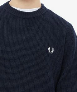 Fred Perry Authentic Lambwool Crew Knit -Outlet Sweaters Store 16 12 2022 FN K4556 608 10 1