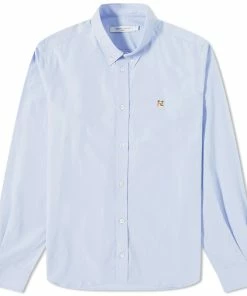 Maison Kitsune Maison Kitsuné Fox Head Embroidery Classic Shirt