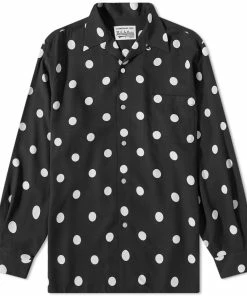 Wacko Maria Long Sleeve Polka Dot Hawaiian Shirt