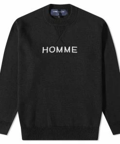 Comme Des Garçons Homme Logo Crew Knit