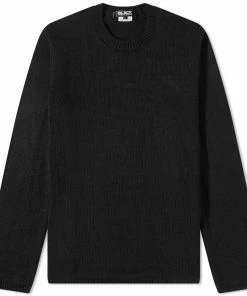 Comme Des Garçons Black Panelled Reversible Crew Knit