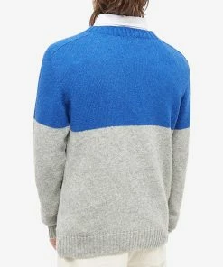 Country Of Origin Supersoft Seamless Half & Half Crew Knit -Outlet Sweaters Store 17 10 2022 EC COO 202124 BLSLV 8 1
